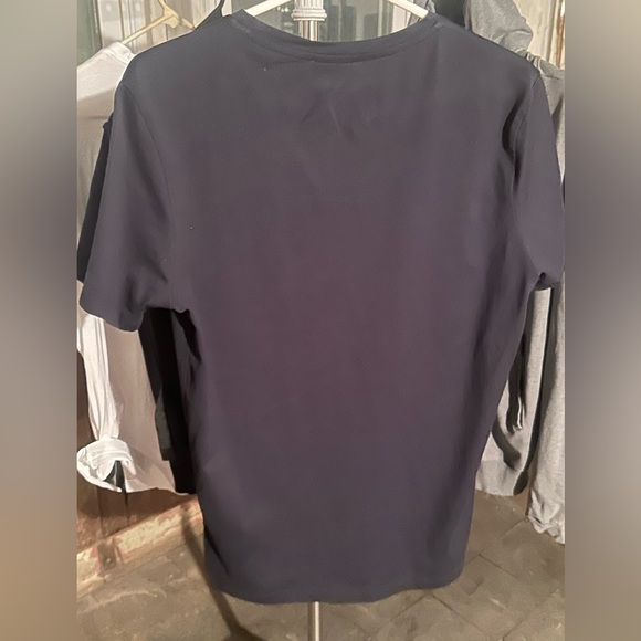 FENDI  Roma Italy T Shirt Logo Short Sleeve Men Size M Crew neck Navy Blue - Picture 4 of 5